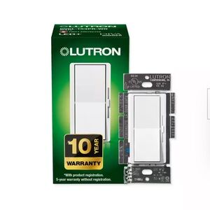 Lutron Diva Led+ dimmer switch with wall plate